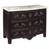 18th Century French Regence Ebonized Serpentine Chest/Commode