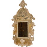 18th Century French Carved Foliate Scroll  Mirror