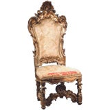 18th Century Venetian Baroque Giltwood Chair