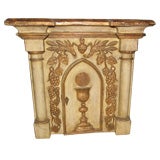 19th Century Italian Carved Parcel Gilt Tabernacle