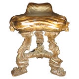 Giltwood Grotto Stool/Bench