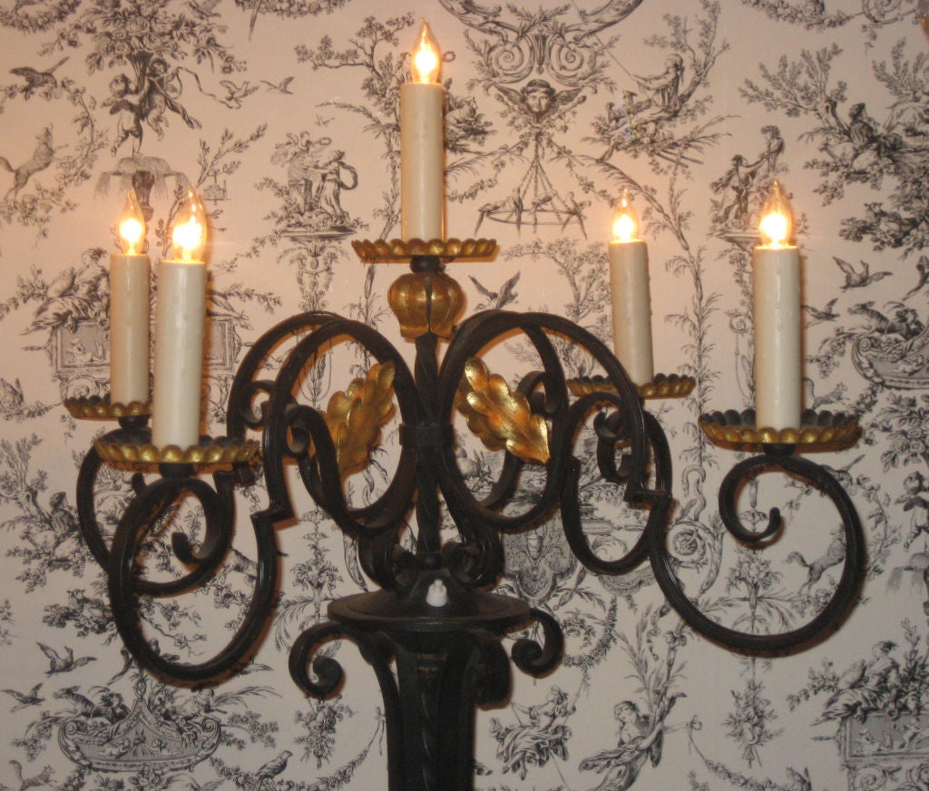Pair of Louis XV Style Iron Torcheres