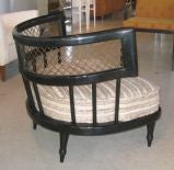 Black Lacquered Low Cocktail Chair