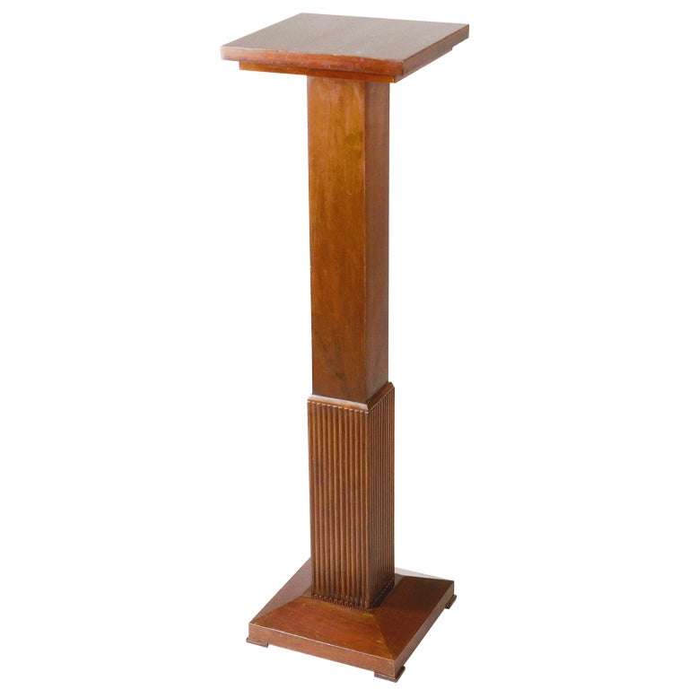 Art Deco Walnut Pedestal.
