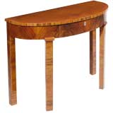 Art Deco Walnut Console Table.