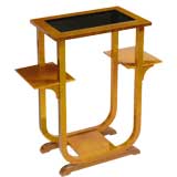 o Table With Glass Insert Top.