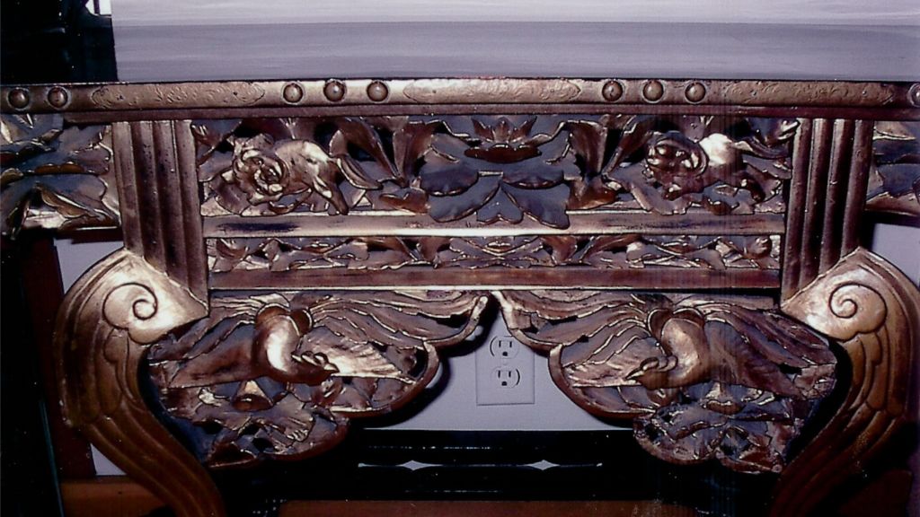 Japanese Black Lacquer Altar Table With Gold Trim. For ...