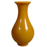 Chinese Yellow Peking Glass Vase.
