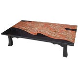 Japanese Black Lacquer Wave Table.
