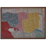 Kimono Draped Over Screen Painting in an Artist's Setting.