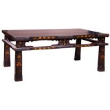 Japanese Black lacquer Buddhist offering table.