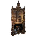 Chinese Chippendale style giltwood mirror