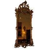Rococo-style giltwood mirror