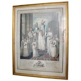 Antique Hand colored engraving by E. Renault