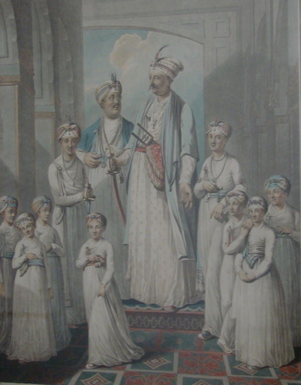 Hand colored engraving by E. Renault