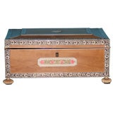 Antique Inlaid camphor wood jewelry box