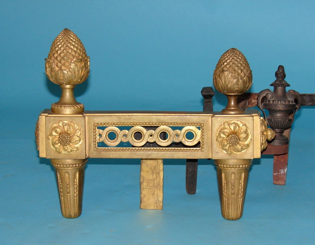 Louis XVI Style Ormulu Chenets