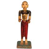 Indian Polychrome Wooden Figure