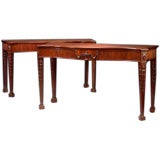 Vintage Pair of George III style Irish mahogany console tables