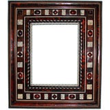 Italian tortoiseshell and ivory frame with mirror