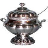 Sterling tureen and ladle