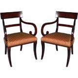 Pair of Regency period armchairs