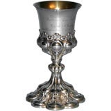 Antique German silver kiddush cup