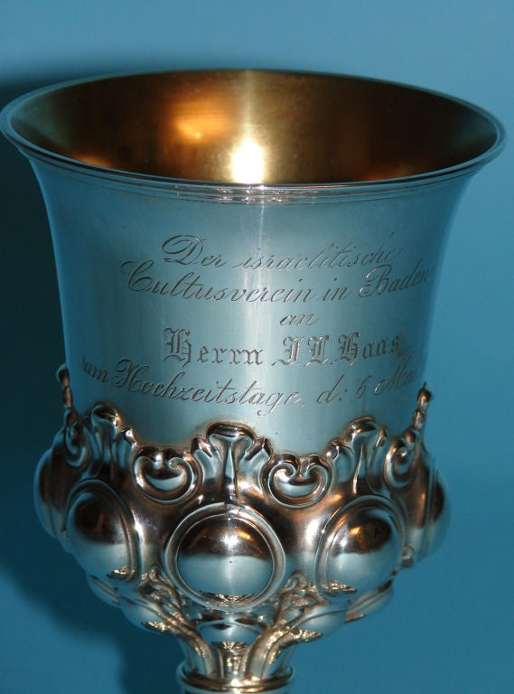 German silver kiddush cup In Excellent Condition In San Francisco, CA