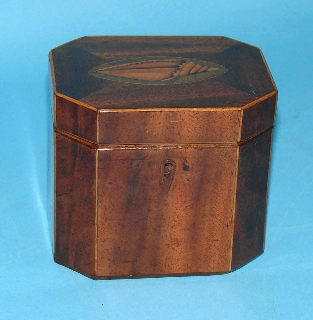 Octagonal tea caddy