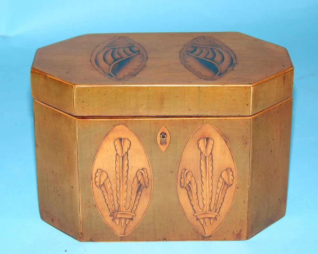 Octagonal tea caddy