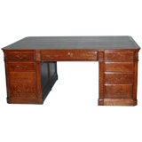 English oak partners desk