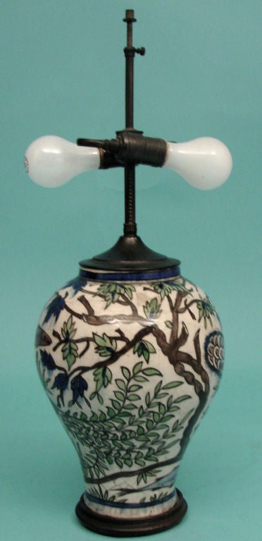 20th Century Persian vase as lamp