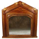 Antique Italian Neoclassical Walnut Mirror