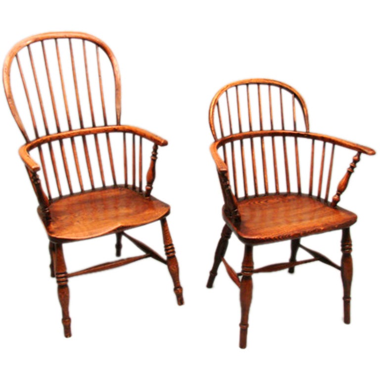 Set of 8 Windsor chairs
