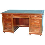 French Louis XVI style pedestal desk