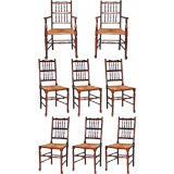 Set of 8 spindle back chairs