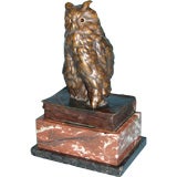 Bronze model of owl