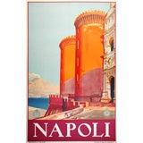 Vintage Original 1930's Travel poster for Naples