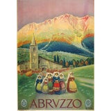 Original 1920's Italian travel poster for Abruzzo by Alicandri