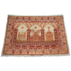 Rare Item of Judaica, 20th Century Marbadiah Rug in Lovely Soft Hues
