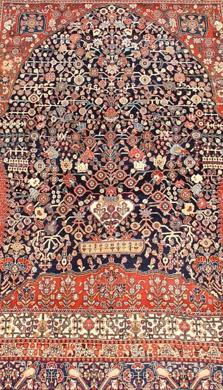 Antique Qashqai 'Millefleurs' rug
