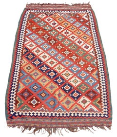 Tapis Kilim Qashqai, Perse du Sud-Ouest