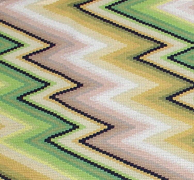 Hand-Woven Portuguese Modernist Needlepoint Rug, Mid-20th Century For Sale