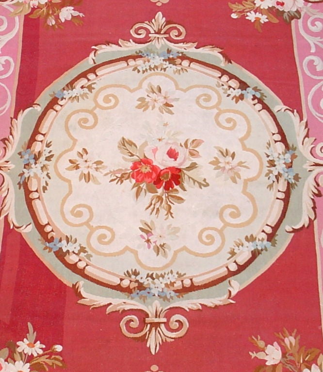 French Aubusson Scatter Rug For Sale