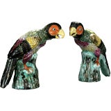 A Rare Pair of Chinese Porcelain Figures of Parrots