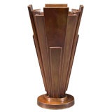 An Unusual Japanese Art Deco Patinated Bronze Vase