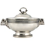 Antique MOORE TIFFANY STERLING SILVER BULL TUREEN 550 B'WAY 1861