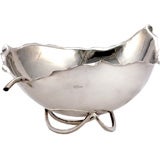 largest SCIARROTTA STERLING SILVER LEAF BOWL hand made