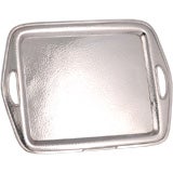 AESTHETIC HANDHAMMERED SILVERPLATE TRAY large MINT 1900