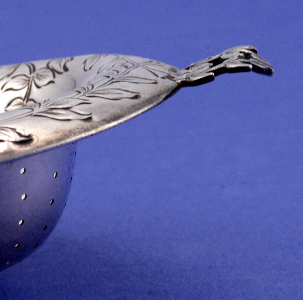 F. WALTER LAWRENCE STERLING TEA STRAINER 1